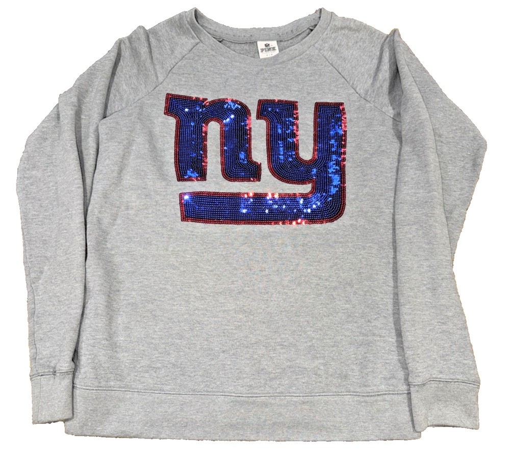 Victoria’s Secret PINK NY Giants NFL Sequin Sweatshirt S 2013